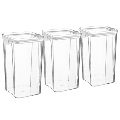 Argon Tableware - 3x Food Storage Containers - 1.3 Litre
