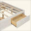 Structure de lit plateforme avec 4 tiroirs de rangement et un casier de rangement au pied de lit, sans tête de lit, conception moderne peu encombrante-463625346