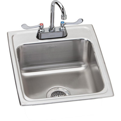 Évier de cuisine encastré avec robinet L 20 po x l 17 po Lustertone