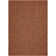 Rectangle Jual Machine Woven Polypropylene Area Rug in Rust/Brown