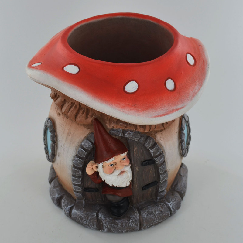Gnome Toadstool Plant Pot Garden Tool Storage