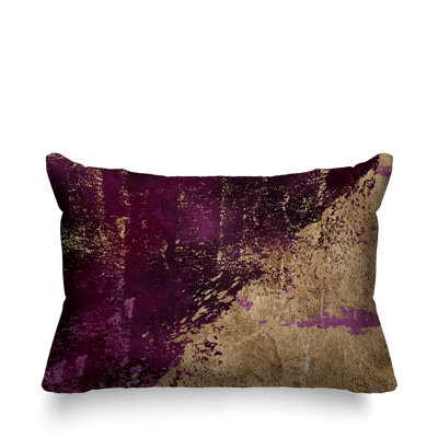 Abstract Indoor/Outdoor Lumbar Throw Pillow