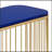 Blue And Gold C-Table With Metal Base