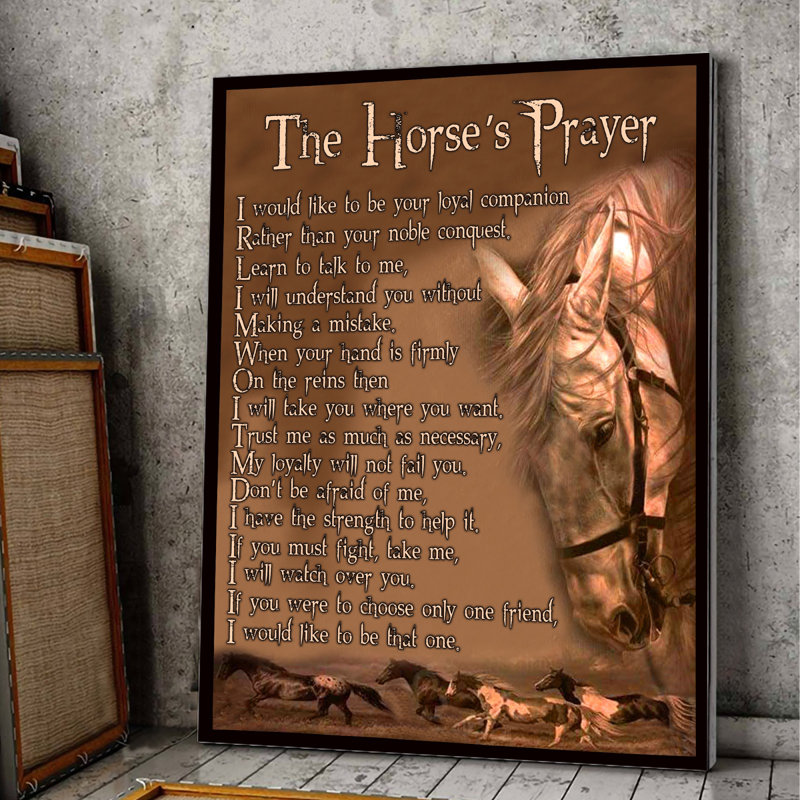 Toile tendue avec châssis The Horse's Prayer