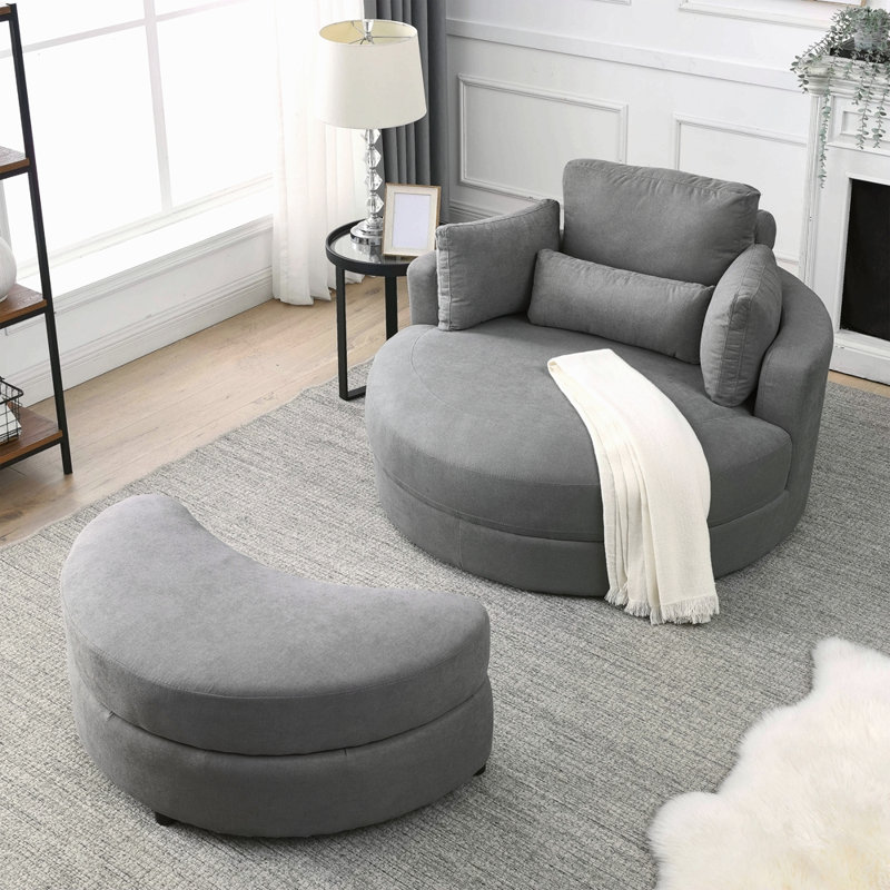 Fauteuil club moderne gris foncé Accent