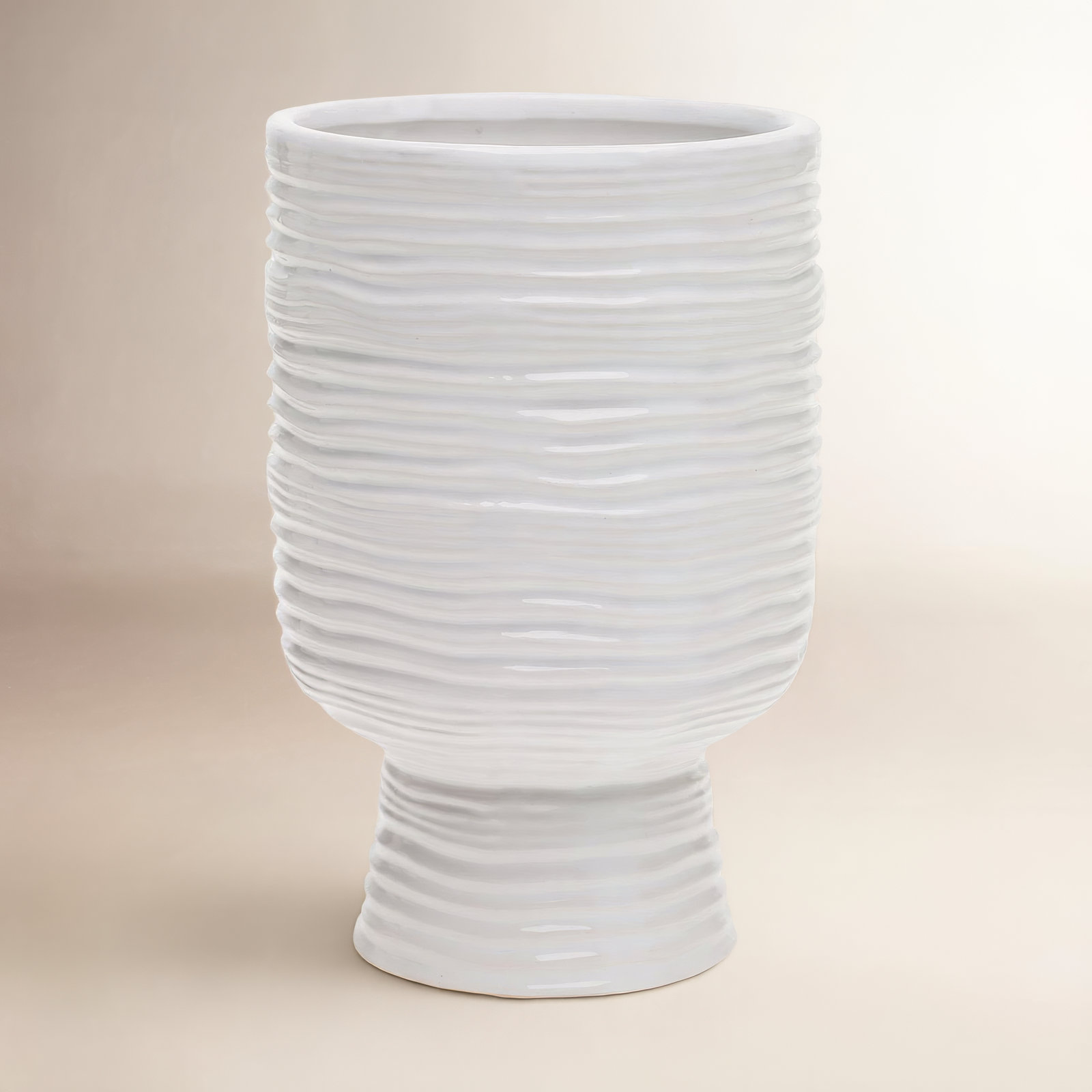 Canella Handmade Ceramic Table Vase, 7.7" H x 5" W x 5" D
