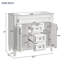 Meuble-lavabo 36 po avec lavabo supérieur, armoire de rangement moderne avec 2 portes à fermeture douce et 2 tiroirs, meuble-lavabo simple-1309714683