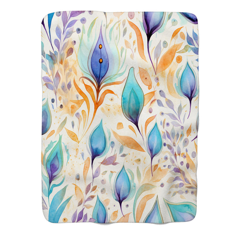 Vibrant Chic - Couverture sherpa de qualité supérieure 1 pièce, Grand lit