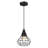 1-Light Matte Black Mini Kitchen Island Pendant