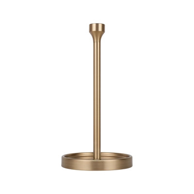 Porte-essuie-tout de comptoir doré chaud, design minimaliste moderne en forme de cloche