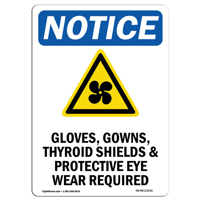 Gloves Gowns Thyroid Sign