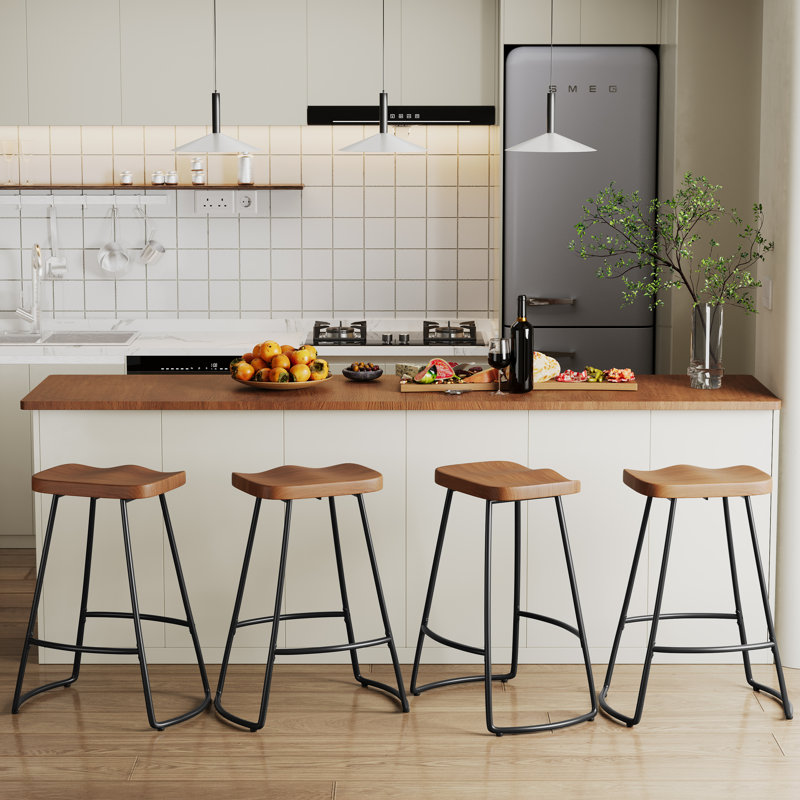 Rodriques Counter Stool with Metal Frame, Counter Stool (26” Seat Height)