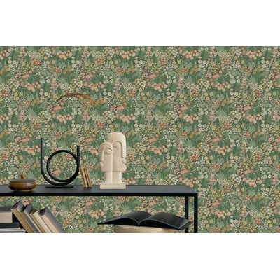 Emerald Bloomfield Ditsy Floral Print Non Woven Non-pasted Textured Wallpaper 57 Sq. Ft.