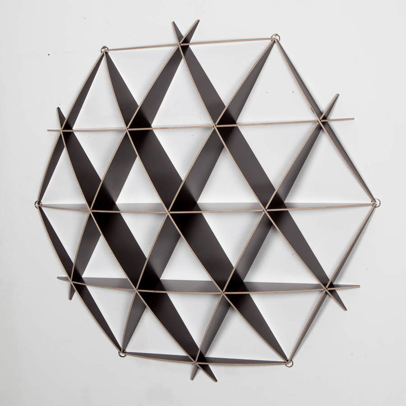 4 Piece Cube Shelf, Black, 132cm H x 132cm W x 30cm D