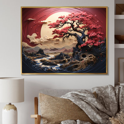 Art mural rouge et rouge avec fleurs de jardin II - autres plantes et fleurs