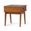 Moderne - Table de bout Mid Century - Brun teck-136850702