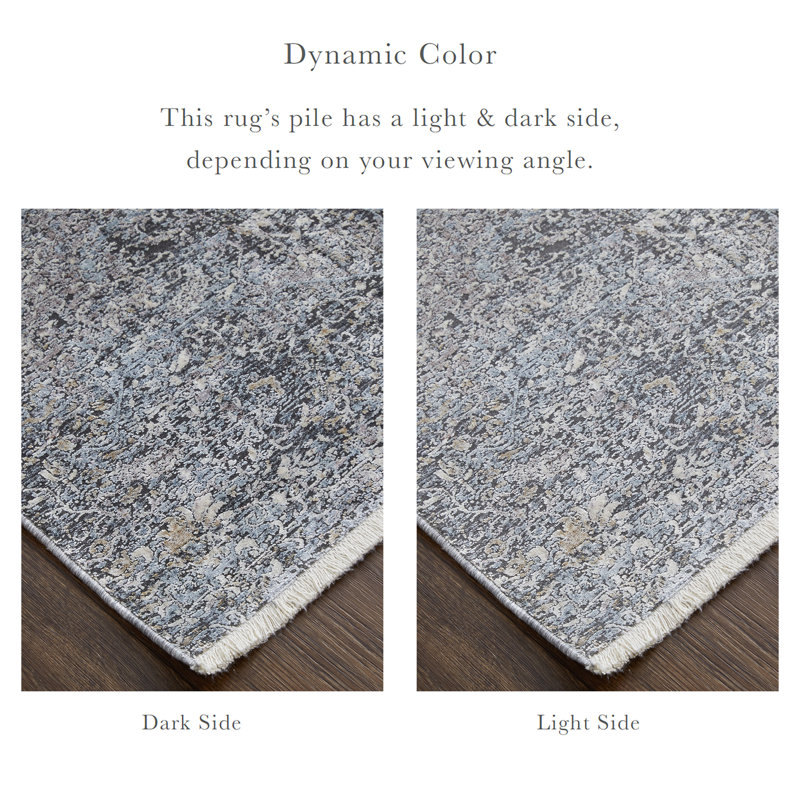 Tapis gris en coton Corso, Rectangle 7 pi 10 po x 9 pi 10 po