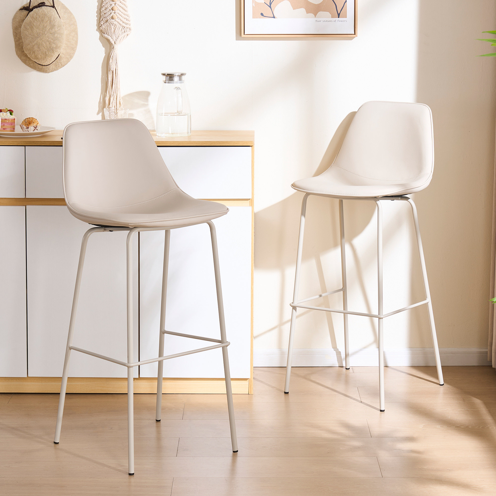 Kavi Upholstered Barstools - Thumbnail 2