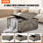 Farmhouse Coffee Table, 36 Inch Hinged Square Coffee Table with Large Storage Compartment