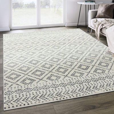 Tapis ivoire / noir Nezihe