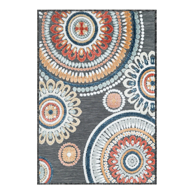 Firman Beachcrest Home Spiral Wygant Indoor/Outdoor Area Rug, Rectangle 2'2" x 3'1"