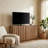 Modern TV Stand for TVs up to 65 Inches, Wood Entertainment Center with Fluted Doors, Storage Cabinets and Adjustable Shelves, Media Console Table for Living Room Bedroom-129412163