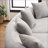 Sectional Sofas 110"L Curved Modular Slate Gray 30D High-Density Chenille Sleeper Couch for Apartments No Assembly | Grey | Foam-1701649566