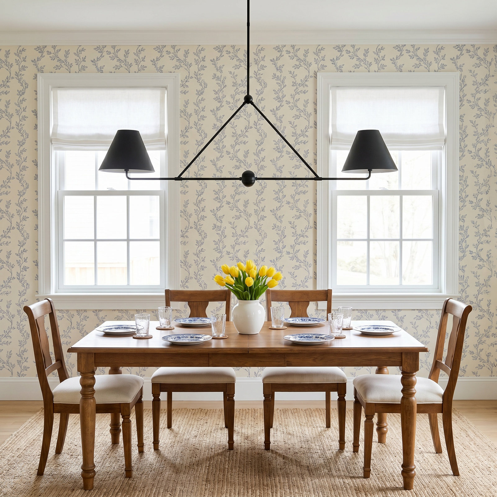 Kinston 4-Light Chandelier, Black