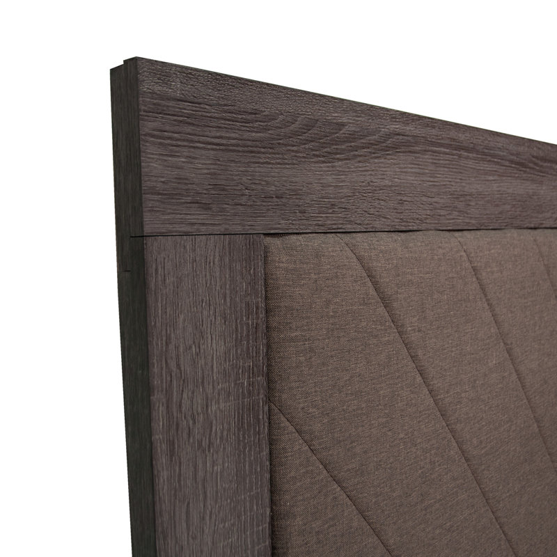 Lit design moderne minimaliste avec tête de lit tapissier