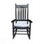 Chaise berçante en bois massif avec siège large et accoudoirs pour une détente confortable en plein air-1046448826