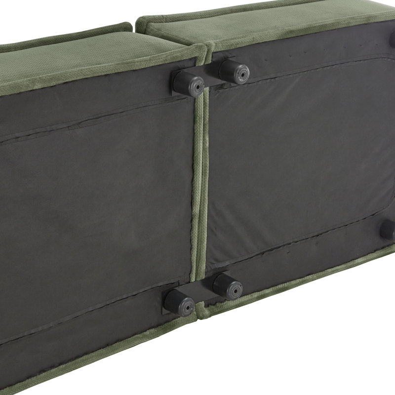 Chaise d'appoint rembourrée Thedford, Velours vert