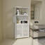 Armoire de rangement en bambou blanc