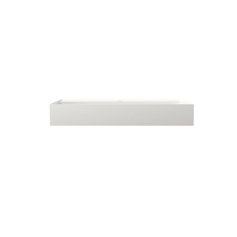 Bathroom Vanity Basin Sink Of Stone Resin Solid Surface - Matte White, 19.17 In Width, 31.59 Depth, 4.62 Height, 33.8 Lb, Fits All Decor, Discoloration, Multiple Installation Options, Simple And