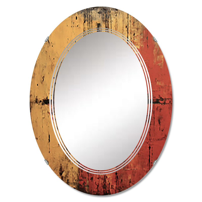 Nutley - Miroir mural moderne ovale, 36 po x 24 po