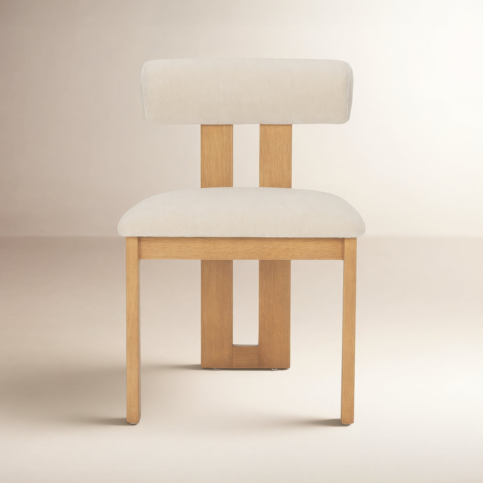 Ardith Oak Dining Chair, Beige, Natural Wood