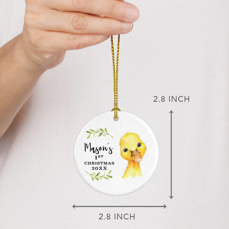 Ornement rond en forme de canard
