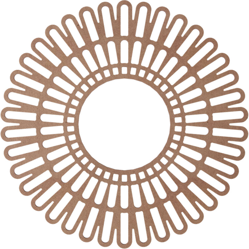 Médaillon de plafond ajouré en bois 20 po x P 7 po x P 7 po Cornellius, Bois (qualité peinture)