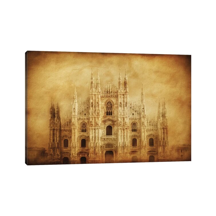 " Vintage Photo Of Duomo Di Milano, Milan, Italy " by Evgeny Kuklev on Canvas