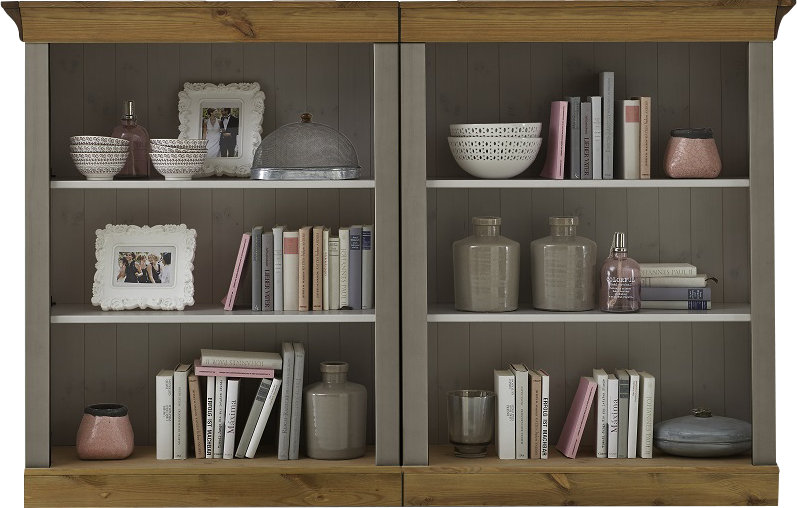 Kelly Bookcase, Stained and varnished Grey/Brown