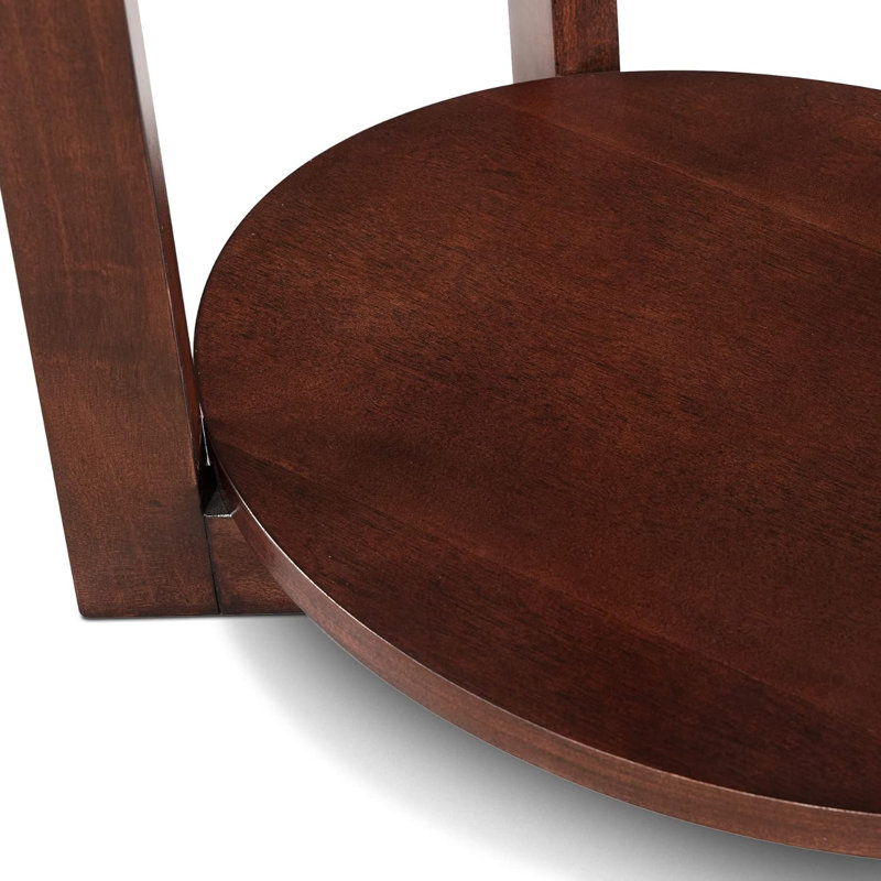 Solid + Manufactured Wood Oval End Table in Chocolate Cherry