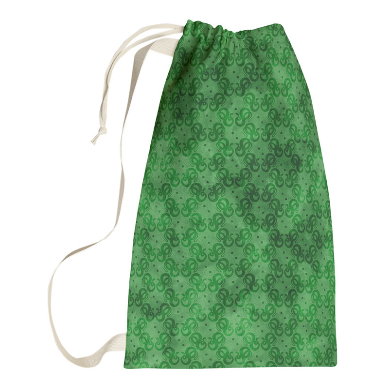 Leffel Laundry Hamper with Handles, Small ( 64" H x 20" W x 1.5" D), Green