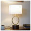 Lampe de table de chambre à coucher Nordic Home Creative Lampe de table de bureau en métal, lampe de table circulaire en métal 110V