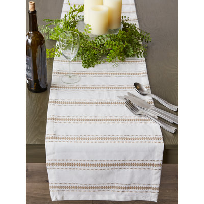 Kujawski Striped 100% Cotton Tablecloth