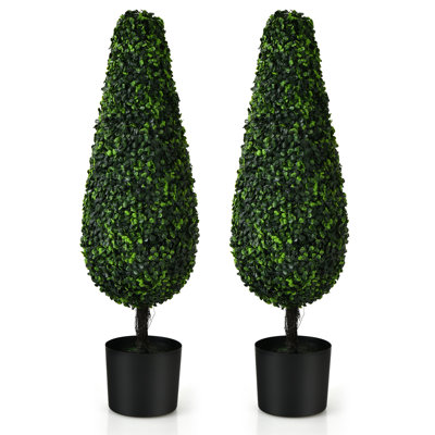 34'' Faux As Pic Topiary in Pot