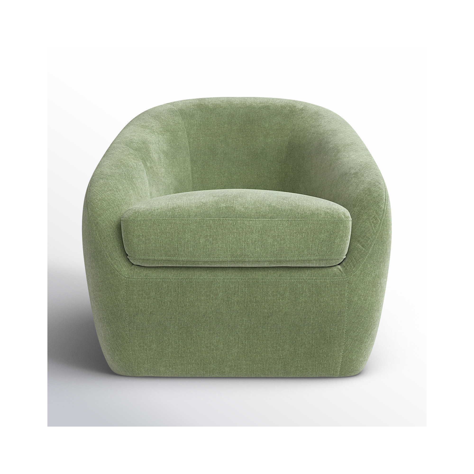 Stargazer Upholstered Barrel Chair, Forest Performance Velvet