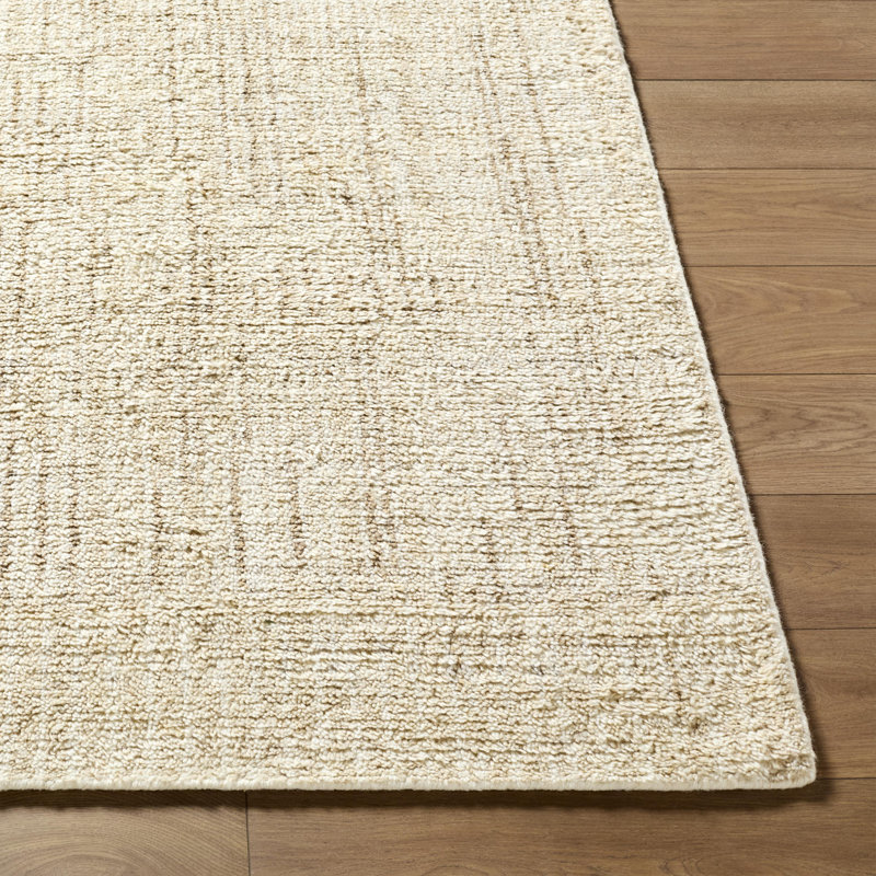 Cyra Hand Knotted Wool Abstract Area Rug, Rectangle 8' x 10'