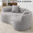 66.93 Inch Curved Modern Teddy Fabric Sofa, Minimalist Style Comfy Cloud Couch For Living Room Apartment, Without Aeesmbly Compression Couch-1780170504