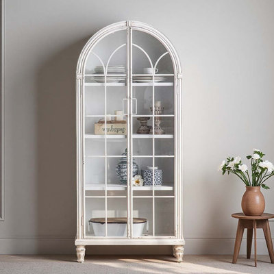 Vintage Style Arched Display Cabinet China Cabinet