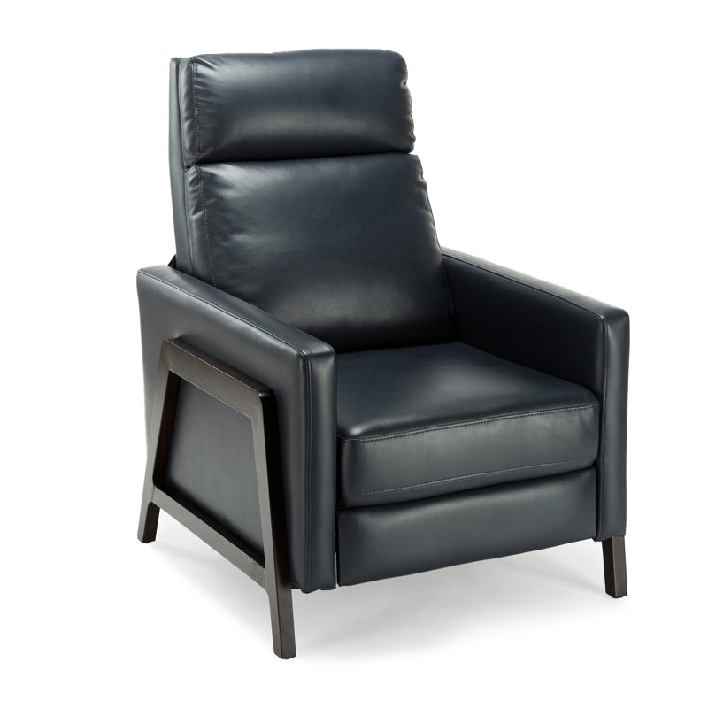 Melousia Upholstered Recliner, Dark Navy 