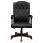  Fauteuil de direction pivotant à dossier haut capitonné et accoudoirs style campagnard-125737306